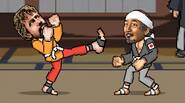A funny fighting game that features caricatures of famous people in a karate duel. You can play solo agains opponents from the internet or against your friend in […]
